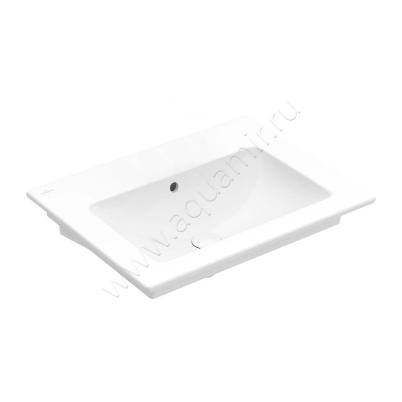 Раковина мебельная накладная без отверстий Villeroy & Boch Venticello 65 см, фарфор, белый глянец/white alpin 41246701 в интерьере