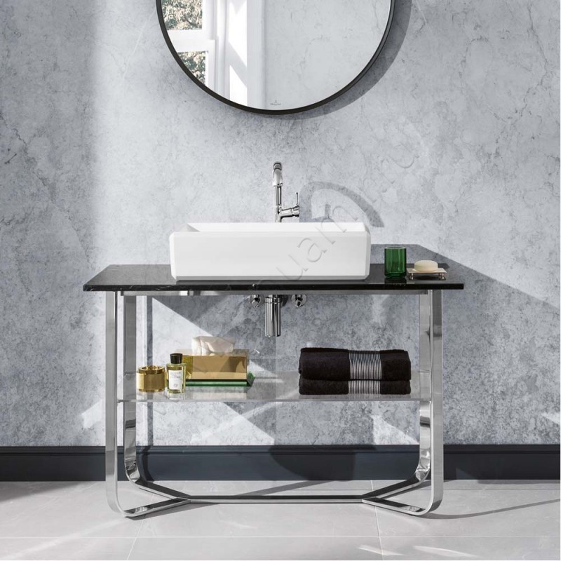 Раковина-чаша накладная Villeroy & Boch Antheus 65 см, фарфор, белый матовый/stone white 4A1065RW в интерьере