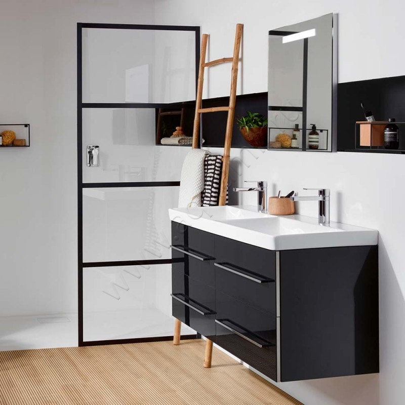 Двойная раковина Villeroy & Boch Avento 120 см, фарфор, белый глянец/white alpin 4A23CK01 в интерьере