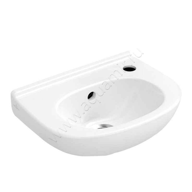 Рукомойник подвесной Villeroy & Boch O.novo 36 см, фарфор, белый глянец/white alpin 53603801 в интерьере