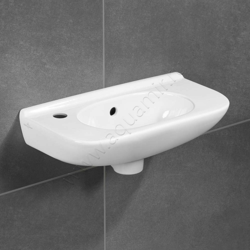 Рукомойник подвесной Villeroy & Boch O.novo 50 см, фарфор, белый глянец/white alpin 53615401 в интерьере