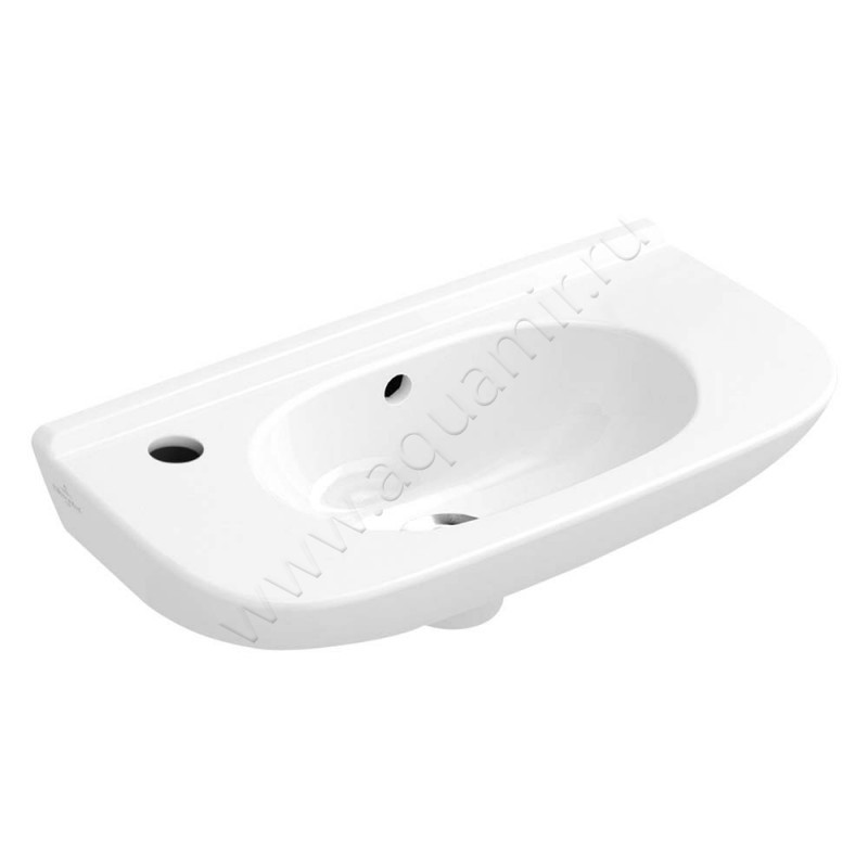 Рукомойник подвесной Villeroy & Boch O.novo 50 см, фарфор, белый глянец/white alpin 53615401 в интерьере