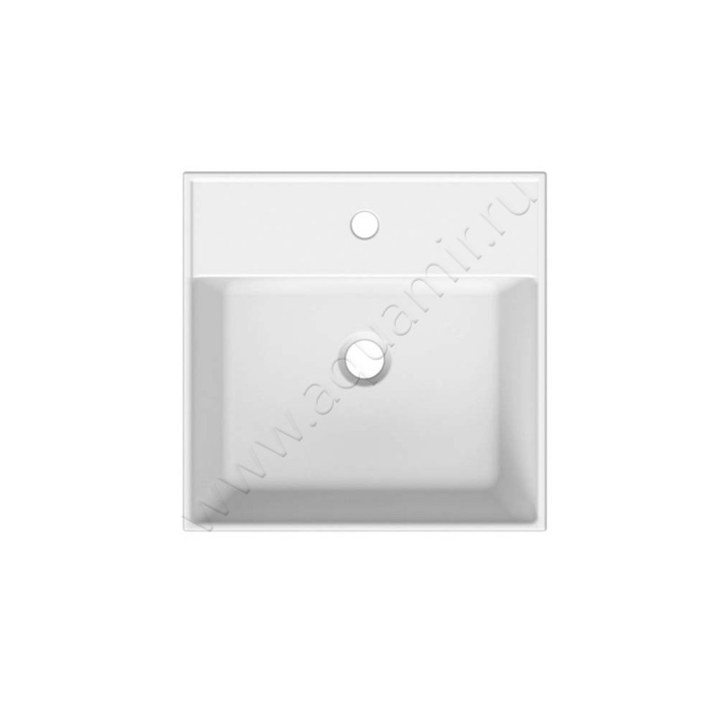 Раковина встраиваемая сверху на столешницу Scarabeo Teorema 2.0 45 см 5108 в интерьере