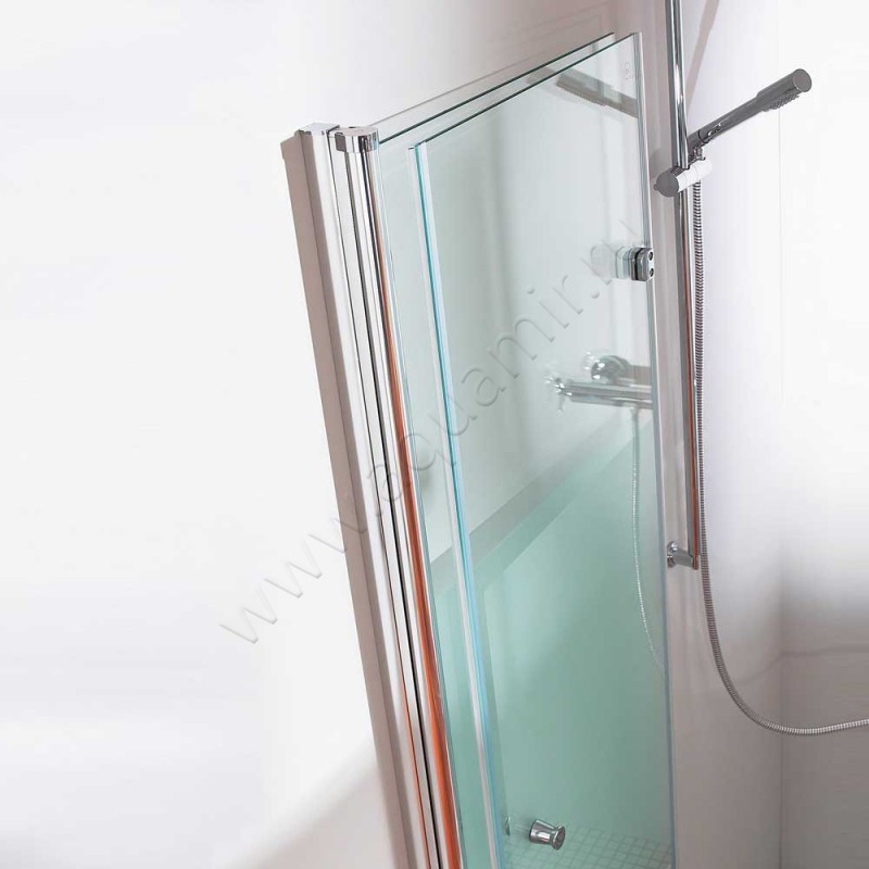 Складная душевая дверь для боковой стенки/боковой двери Huppe 501 Design pure 510952087321 в интерьере