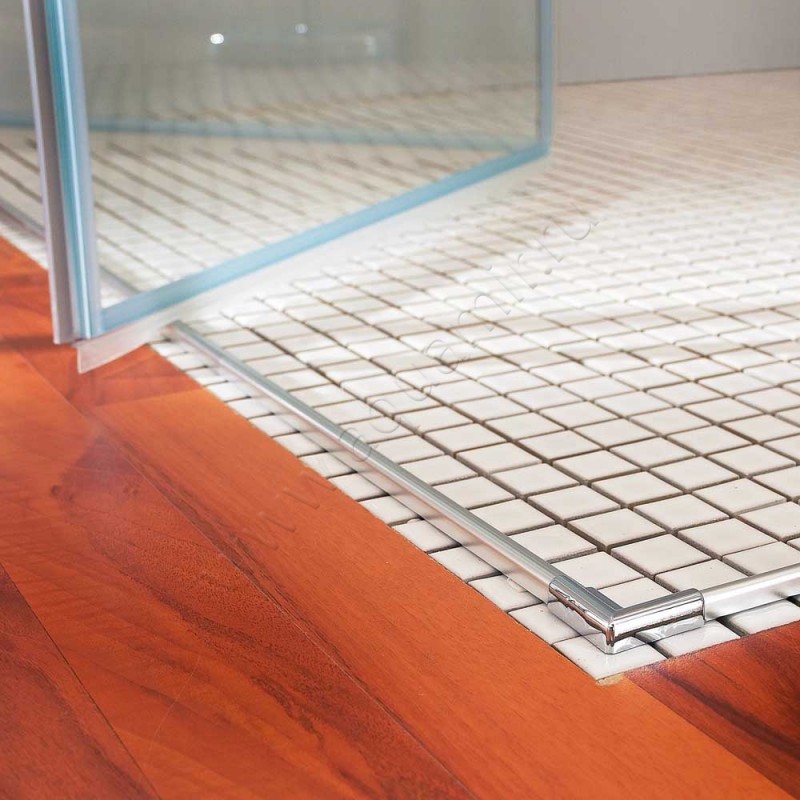 Складная душевая дверь для боковой стенки/боковой двери Huppe 501 Design pure 510952087321 в интерьере