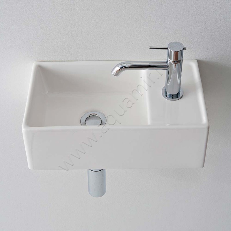 Рукомойник подвесной Scarabeo Teorema 41 см 8031R4123 в интерьере