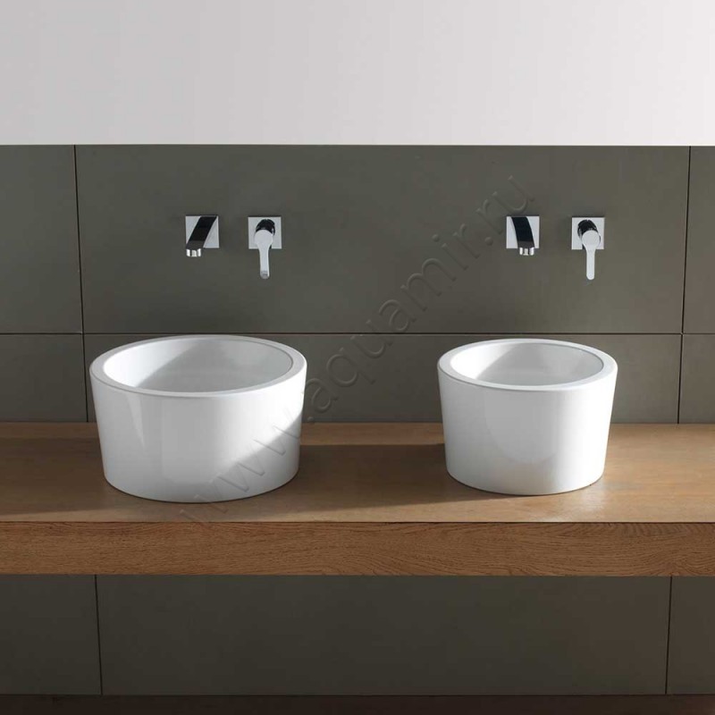 Раковина-чаша накладная Scarabeo Bucket 42 см 880749BK в интерьере