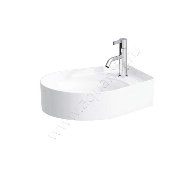 Раковина-чаша накладная с отверстием под смеситель Laufen VAL 50 см 8122810001111 в интерьере