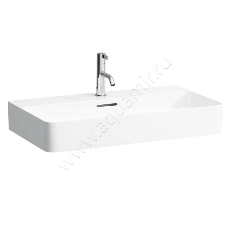 Раковина-чаша накладная с отверстием под смеситель Laufen VAL 75 см 8162850001041 в интерьере