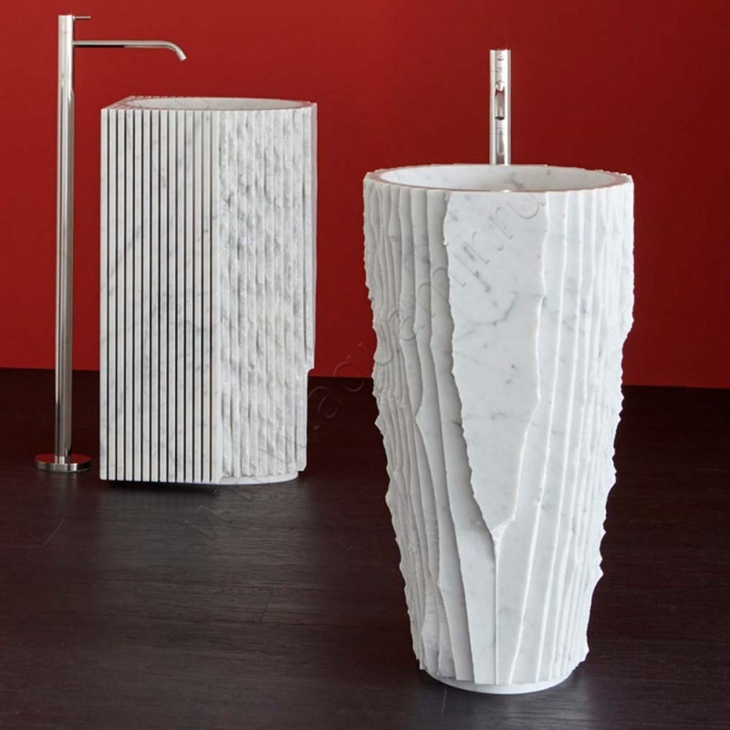 Раковина напольная без отверстий под смеситель Antonio Lupi CONTROVERSO 45 см CONTROVERSO в интерьере