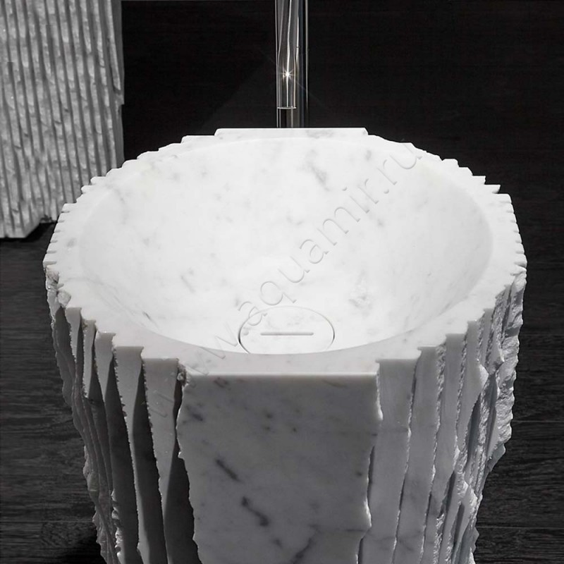 Раковина напольная без отверстий под смеситель Antonio Lupi CONTROVERSO 45 см CONTROVERSO в интерьере