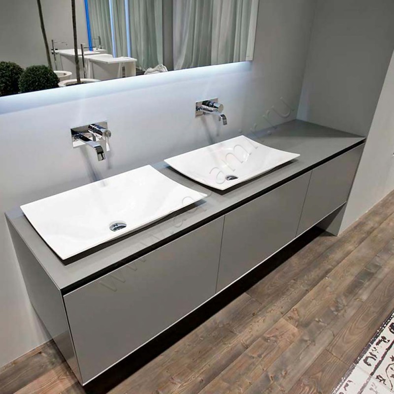 Раковина-чаша накладная Antonio Lupi FOGLIO 63 см FOGLIOMOOD63 в интерьере