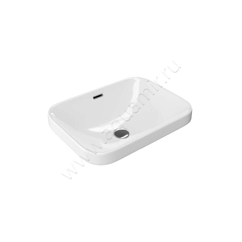 Раковина встраиваемая сверху на столешницу без отверстий Excellent Hasko CEAC3718570WH в интерьере