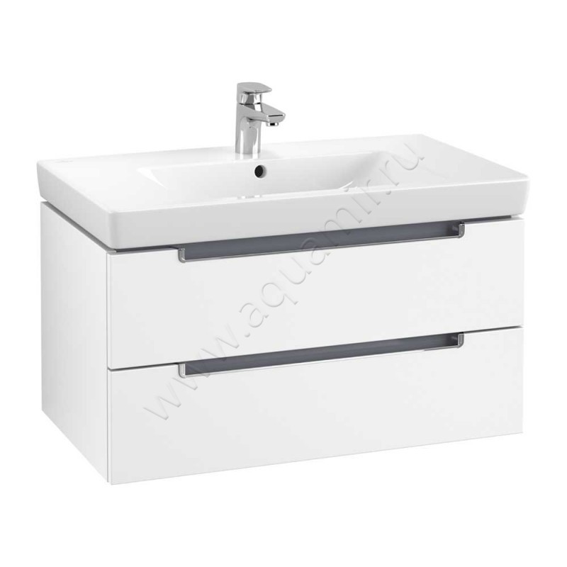 Тумба под раковину Villeroy & Boch Subway 2.0 A68910MS в интерьере