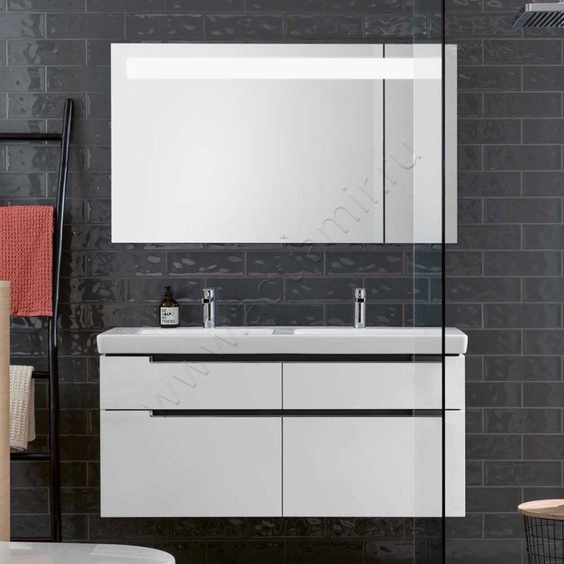 Тумба для раковины Villeroy & Boch Subway 2.0 A91710MS в интерьере