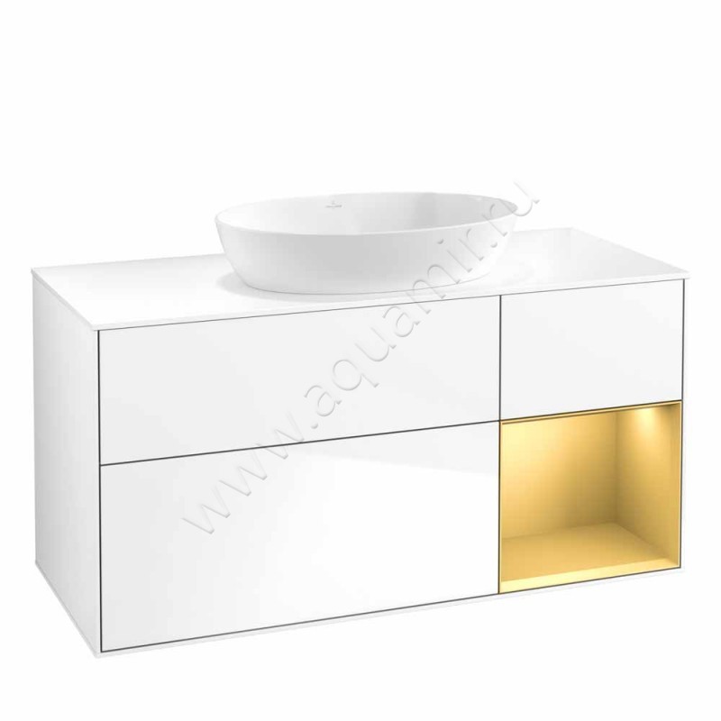 Тумба для раковины Villeroy & Boch Finion FA71HFGF в интерьере