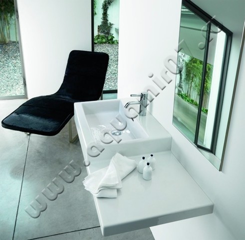 Раковина мебельная накладная Laufen Living City 100 см 8184310001041 в интерьере