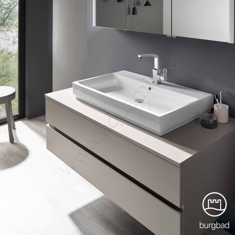 Тумба под раковину Burgbad Cube WWGP120F3783 в интерьере