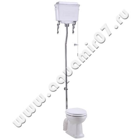 Бачок высокий для унитаза Burlington WC T59WHI в интерьере