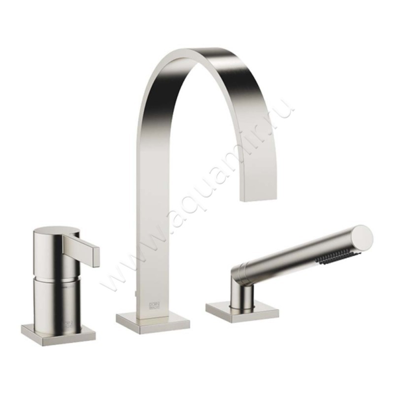 Смеситель для ванны Dornbracht МЕМ брашированная платина 2741278206 в интерьере