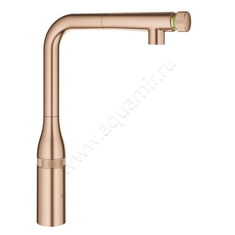 Однорычажный смеситель для кухни Grohe Essence медь матовый 31615DL0 в интерьере