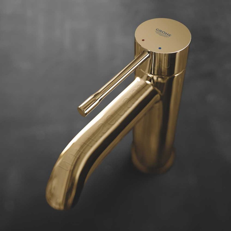 Смеситель для раковины Grohe Essence золото 23589GL1 в интерьере