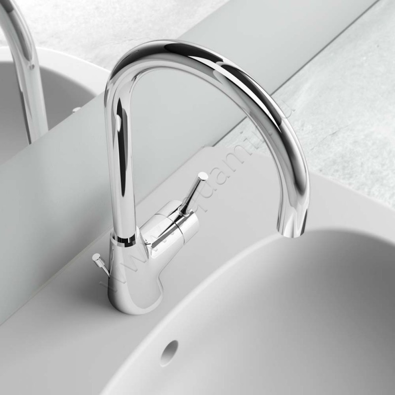 Смеситель для раковины Ideal Standard Ceraline хром BC195AA в интерьере