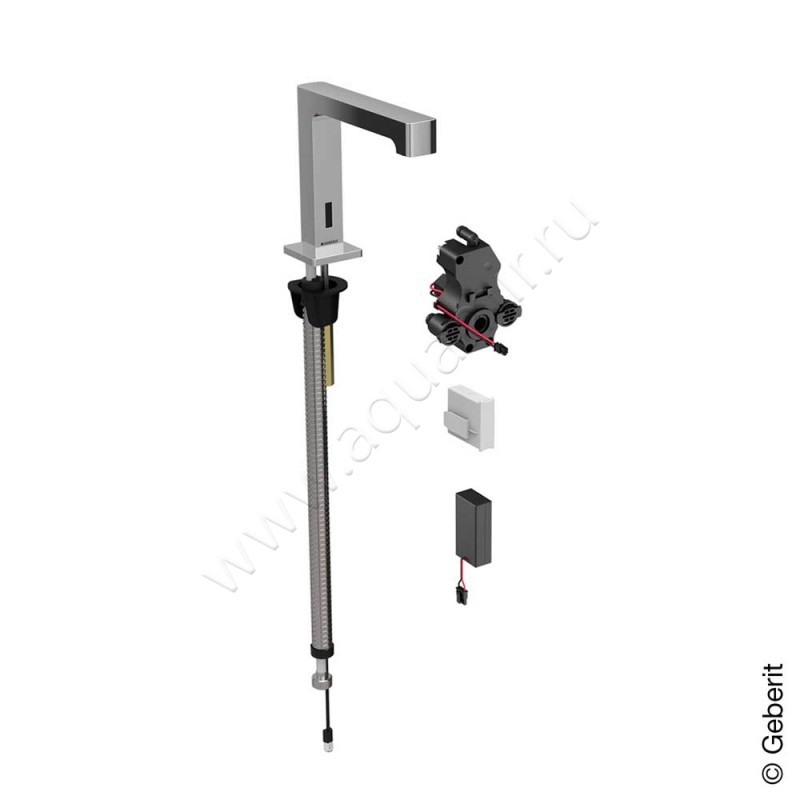 Смеситель для раковины Geberit Brenta сенсорный 116194211 в интерьере