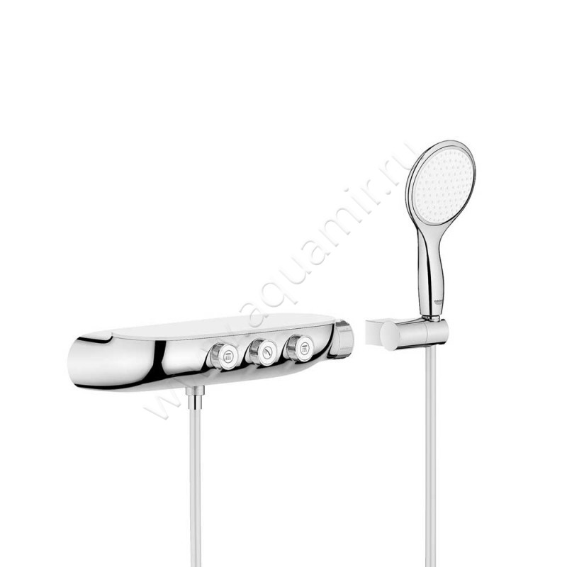 Душевая стойка с термостатом Grohe Rainshower SmartControl 26443LS0 в интерьере