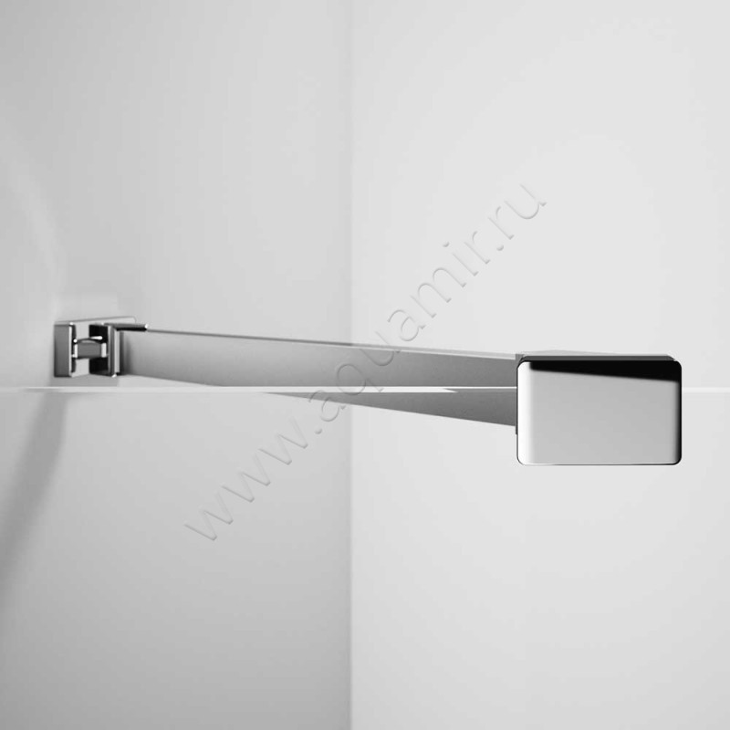 Маятниковая душевая дверь в нишу с фиксированным элементом Huppe Design pure в серебристом цвете 8P7301087321 в интерьере