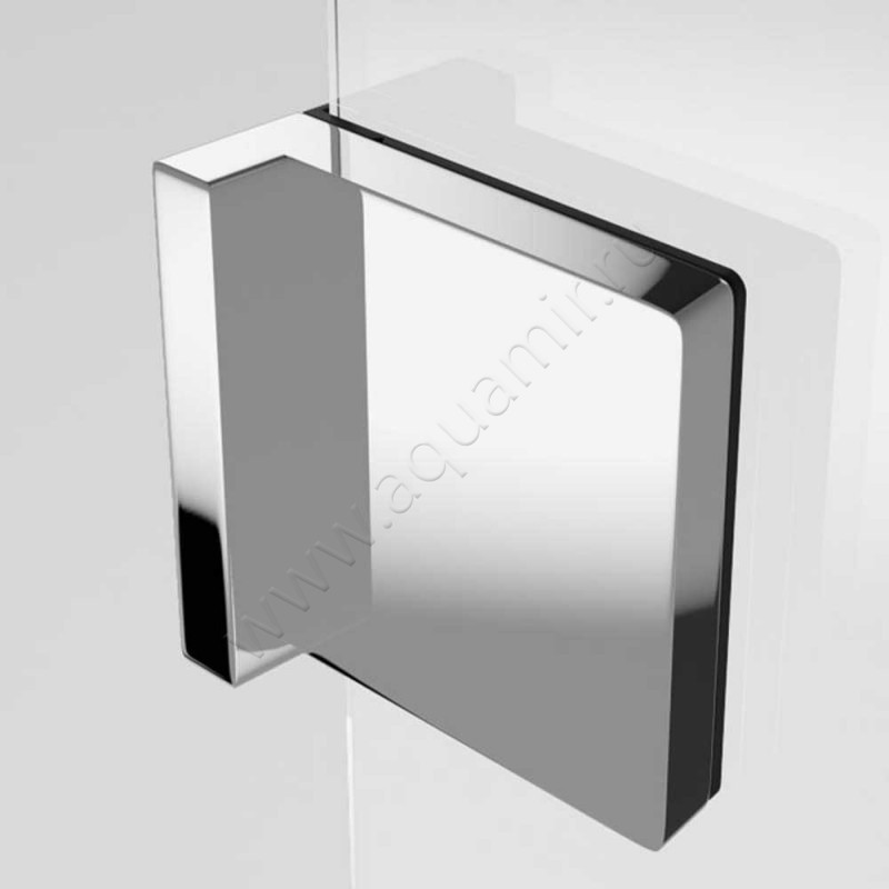 Маятниковая душевая дверь в нишу Huppe Solva pure в серебристом цвете SR2380092322 в интерьере