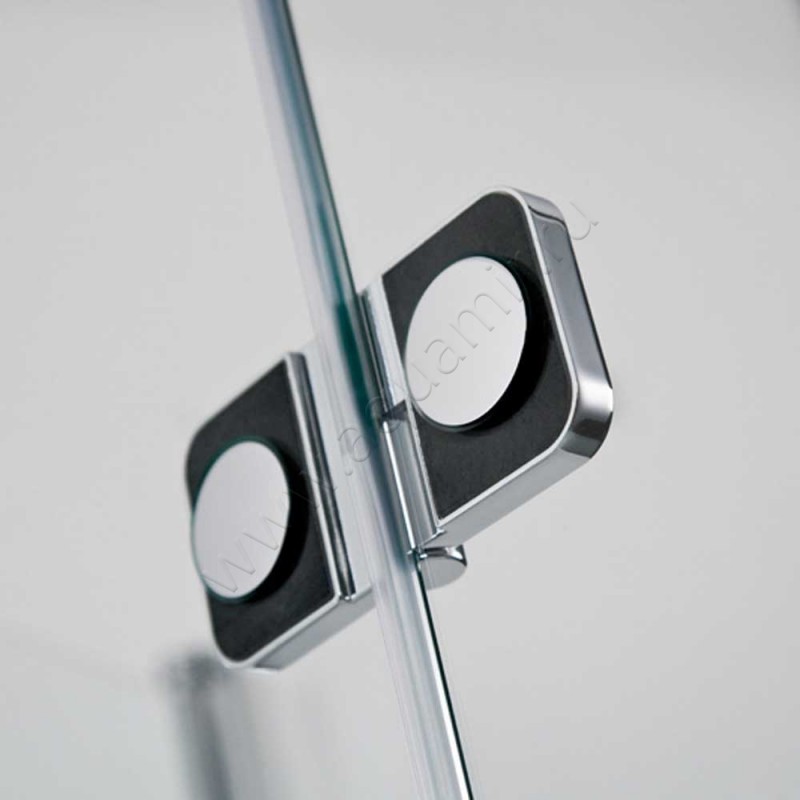 Поворотная душевая дверь в нишу с фиксированным элементом HSK Premium Softcube хром 68010904150#EdRe200 в интерьере