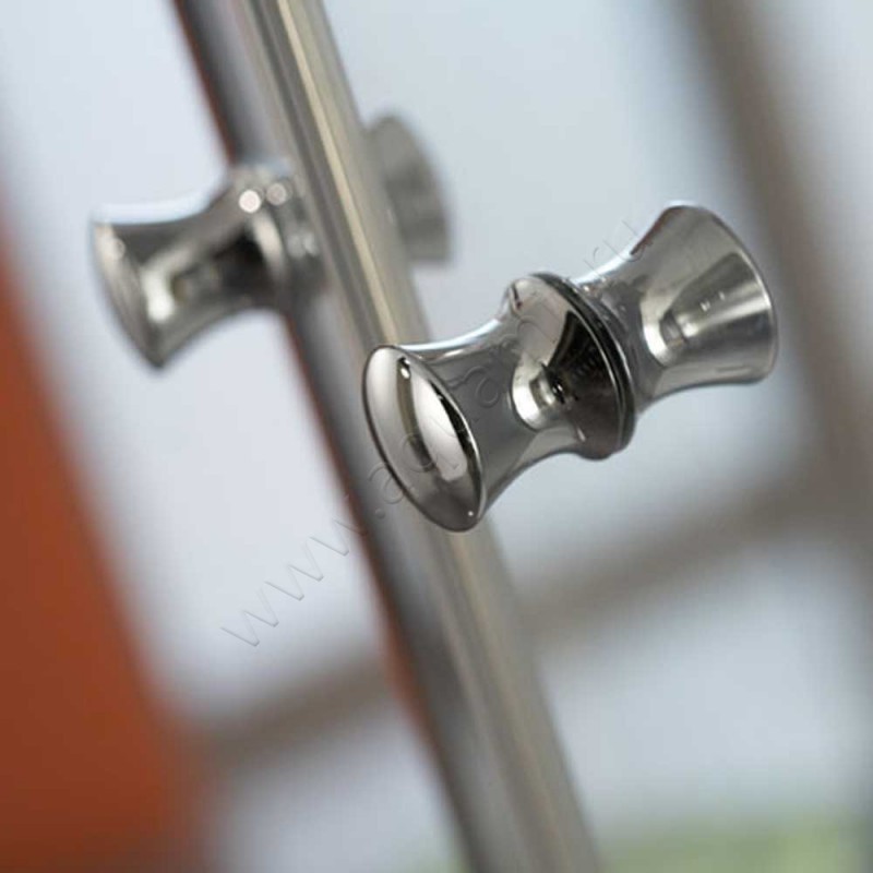 Поворотная душевая дверь в нишу с фиксированным элементом HSK Premium Classic хром 6010904150#EdLi200 в интерьере