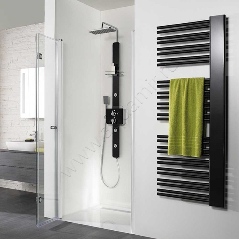 Складная душевая дверь в нишу HSK Exklusiv белая 4060900450#EdLi200 в интерьере