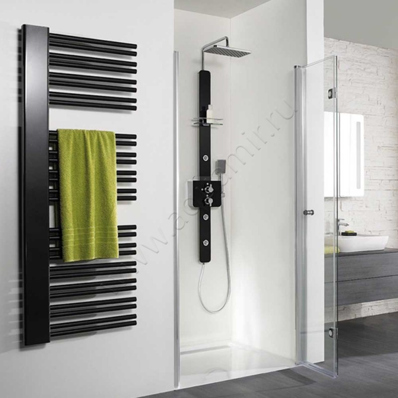 Складная душевая дверь в нишу HSK Exklusiv в серебристом цвете 4060750150#Re200 в интерьере