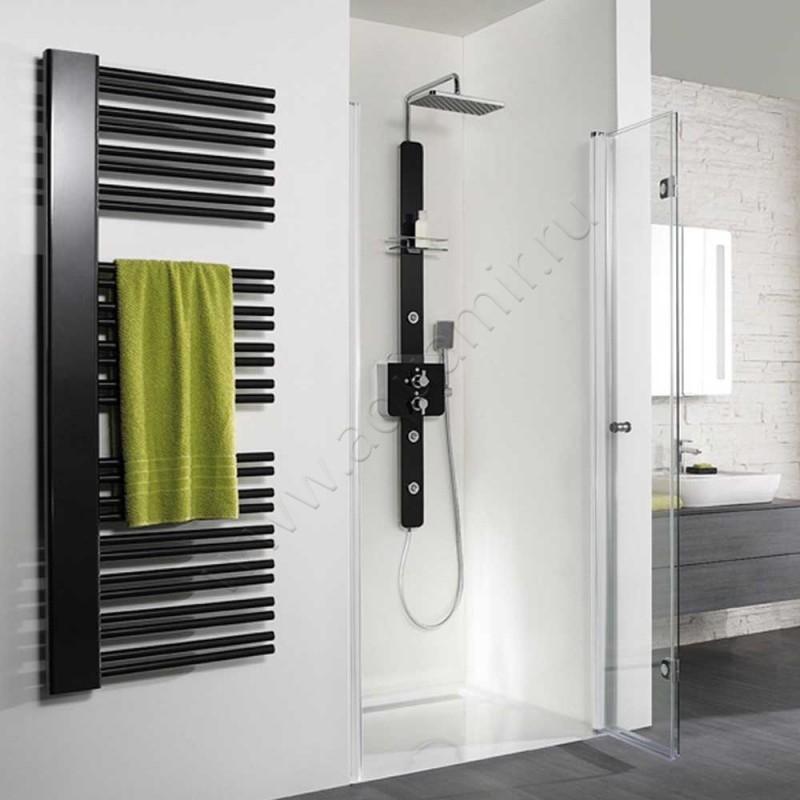 Складная душевая дверь в нишу HSK Exklusiv белая 4061000450#Re200 в интерьере