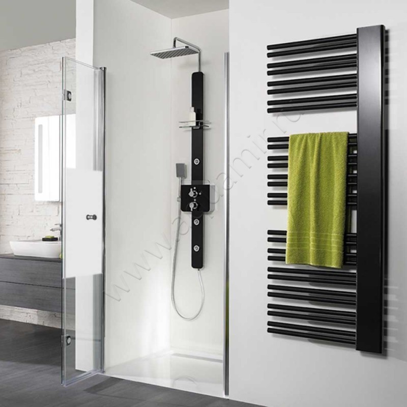 Складная душевая дверь в нишу HSK Exklusiv хром 40610041100#Li200 в интерьере