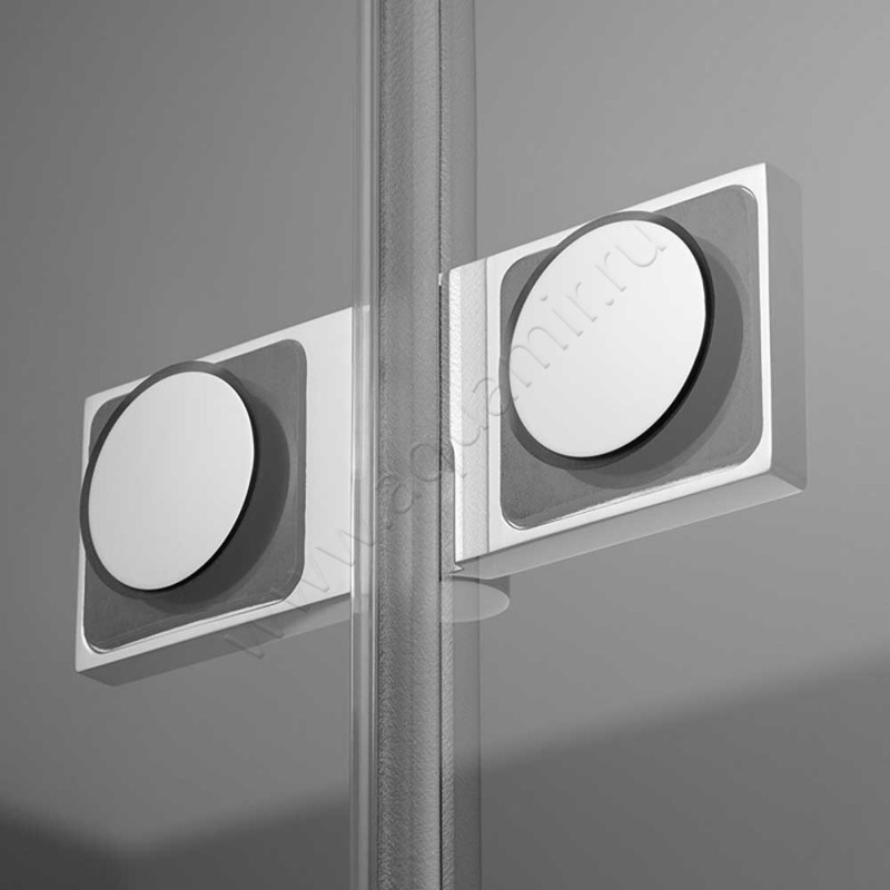 Складная душевая дверь в нишу HSK Atelier Plan хром 1708808041100#Re в интерьере