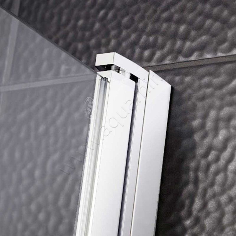 Маятниковая душевая дверь в нишу HSK Favorit Nova белая 1570900450#EdRe в интерьере