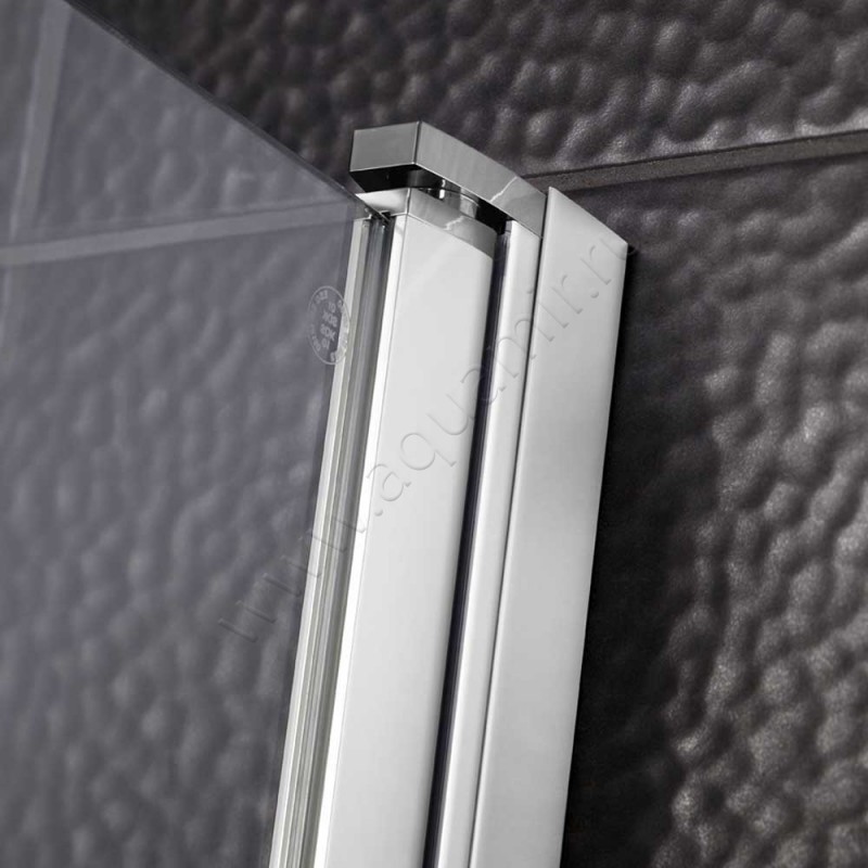 Маятниковая душевая дверь в нишу с фиксированным элементом HSK Favorit Nova в серебристом цвете 1221800150#EdRe в интерьере