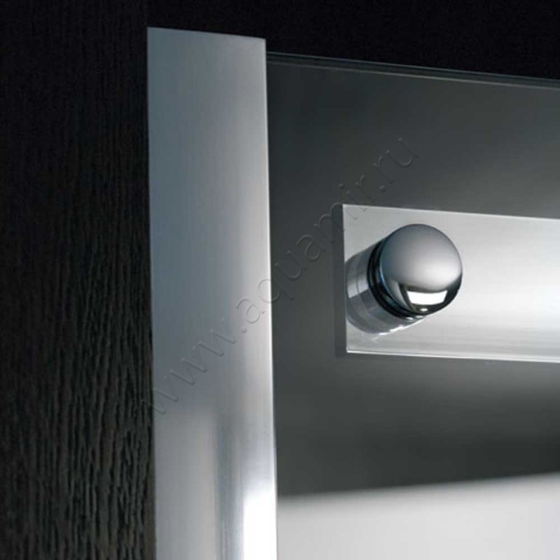 Раздвижная душевая дверь в нишу с фиксированным элементом HSK Atelier хром 17221404150#EdRe в интерьере