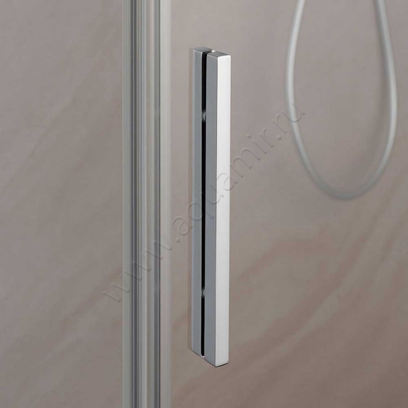 Раздвижная душевая дверь в нишу с фиксированным элементом HSK Premium Softcube хром 68221404150#EdRe в интерьере