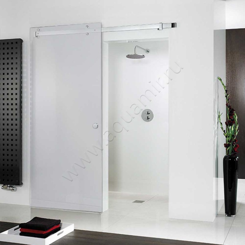 Раздвижная душевая дверь в нишу HSK Atelier Pur хром AP334150#EdRe в интерьере