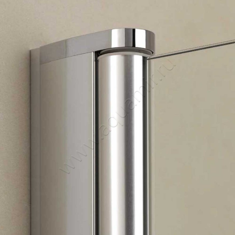 Складная душевая дверь в нишу с фиксированным элементом Kermi Diga в серебристом цвете DI2OL17020VPK в интерьере