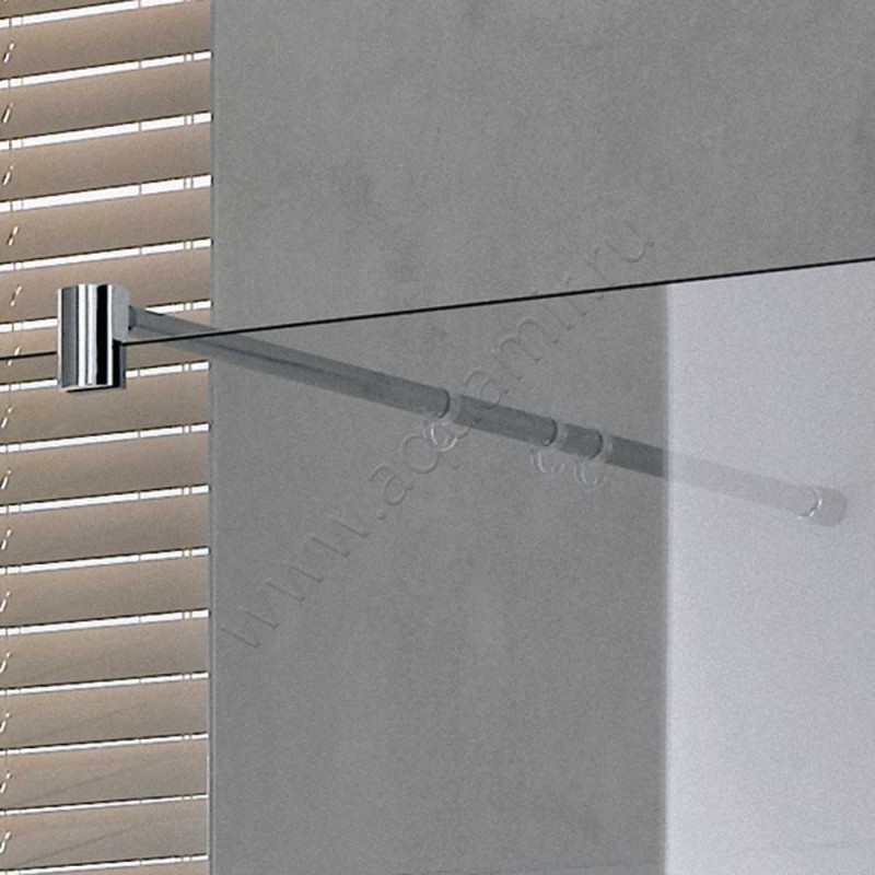 Складная душевая дверь в нишу с фиксированным элементом Kermi Diga в серебристом цвете DI2OR13020VAK в интерьере