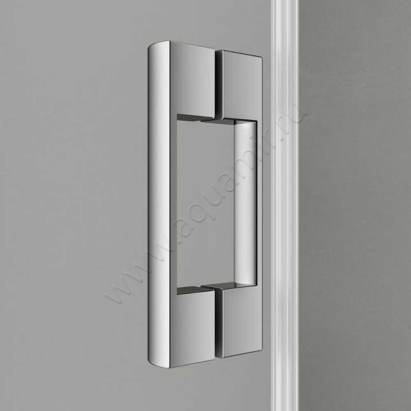 Маятниковая душевая дверь в нишу Kermi Pega в серебристом цвете PE1TL09818VPK в интерьере