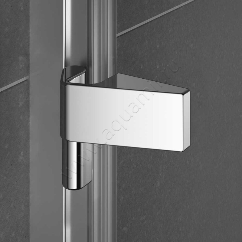 Маятниковая душевая дверь в нишу Kermi Tusca в серебристом цвете TU1TL09020VPK в интерьере