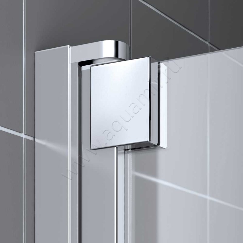 Маятниковая душевая дверь в нишу Kermi Raya в серебристом цвете RA1TL07820VPK в интерьере