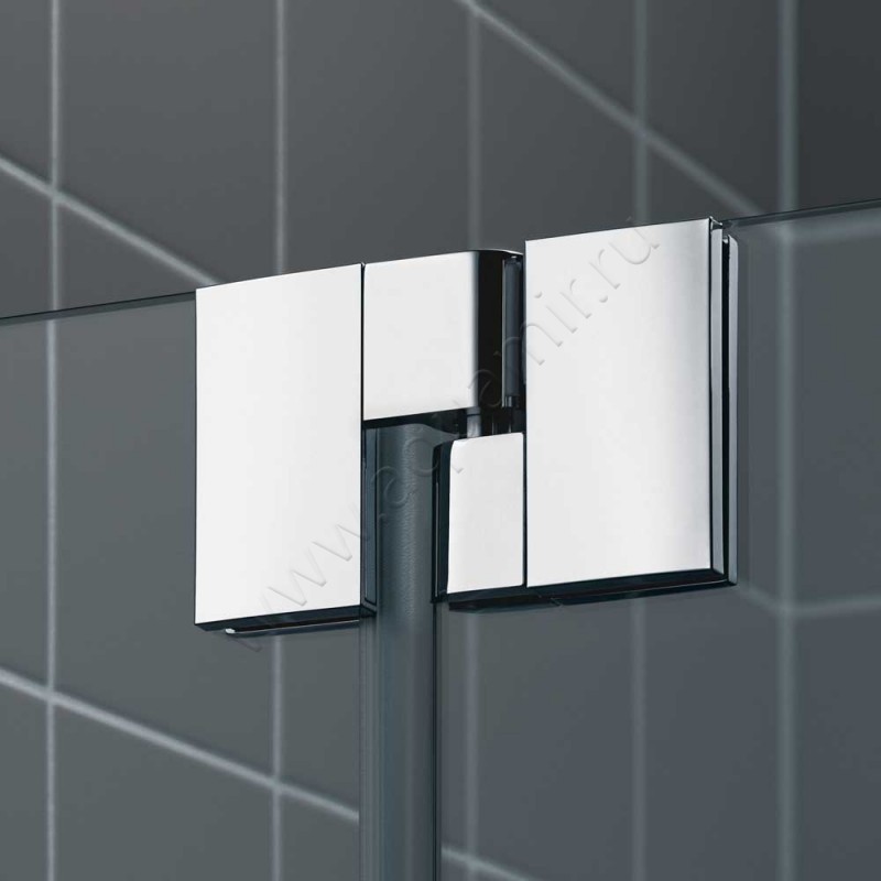 Маятниковая душевая дверь в нишу с фиксированным элементом Kermi Filia XP в серебристом цвете FX1TL13020VAK в интерьере