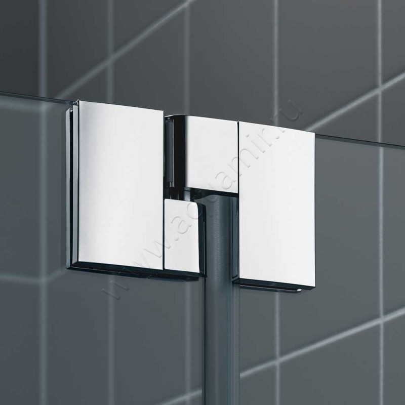 Маятниковая душевая дверь в нишу с фиксированным элементом Kermi Filia XP в серебристом цвете FX1TR10020VPK в интерьере